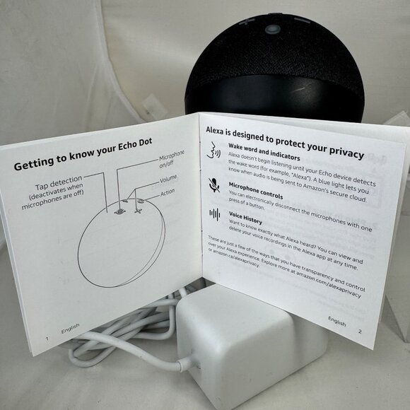 Amazon Echo Dot 4th Gen Smart Speaker Alexa Bluetooth Black Box - Picture 7 of 9